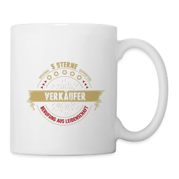 Verkäufer Einzelhandel Ausbildung Geschenk lustig - Tasse - Weiß - Rechts