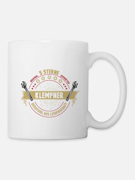 Klempner Sanitär lustig Geschenk Geburtstag - Tasse - Weiß