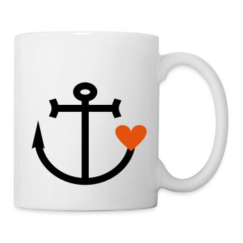 HerzAnkerLadies - Tasse - Weiß - Rechts