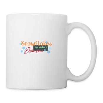 Flocons de neige Hiver Noël Flocons de neige - Mug blanc - blanc - Droite