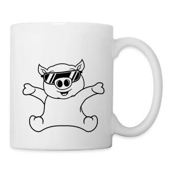 cool sonnenbrille sitzend freundlich klein kind ba - Tasse - Weiß - Rechts