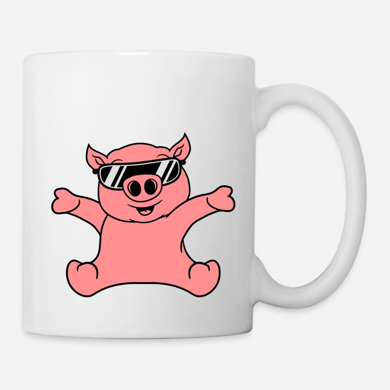 cool sonnenbrille sitzend freundlich klein kind ba - Tasse - Weiß