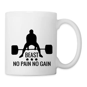 Bodybuilding Gym Workout Muscle - Mug - white - Right