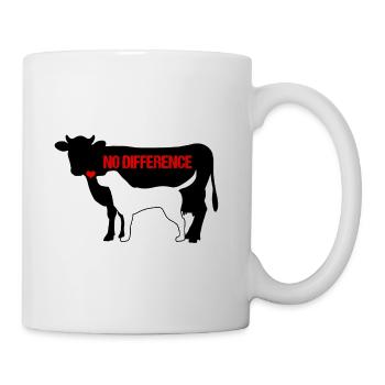 No Difference Dog Cow Animals Vegan Animal Welfare - Mug - white - Right