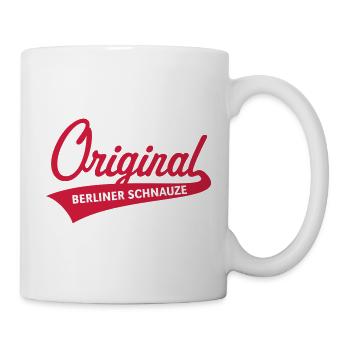 Original Berliner Schnauze (Berlin T-Shirt / 1C) - Tasse - Weiß - Rechts