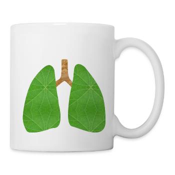 Grüne Lunge - Tasse - Weiß - Rechts