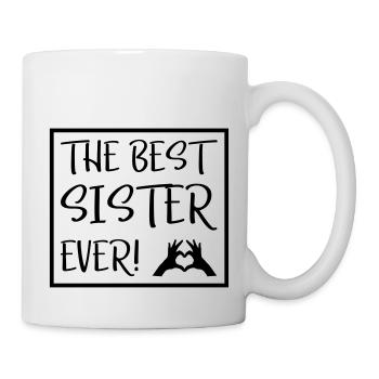 the best sister ever heart symbol - Tasse - Weiß - Rechts