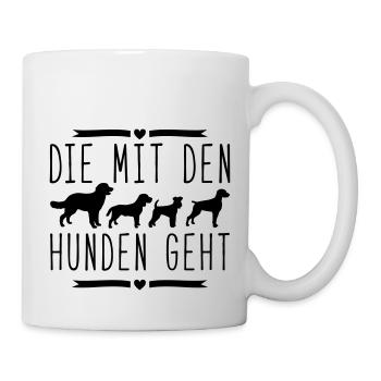 die mit den hunden geht - Tasse - Weiß - Rechts