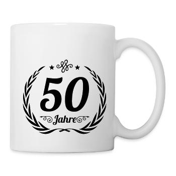 50 jahre kranz - Tasse - Weiß - Rechts