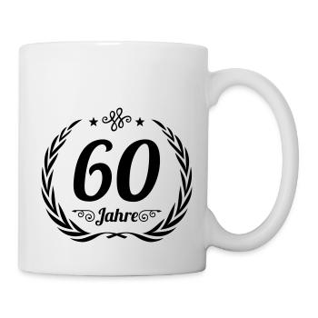 60 jahre kranz - Tasse - Weiß - Rechts