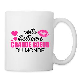 voila meilleure grande soeur du monde - Mug - white - Right
