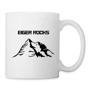 Eiger Rocks, swiss alps, Berg, Berge, mountains - Tasse - Weiß - Rechts