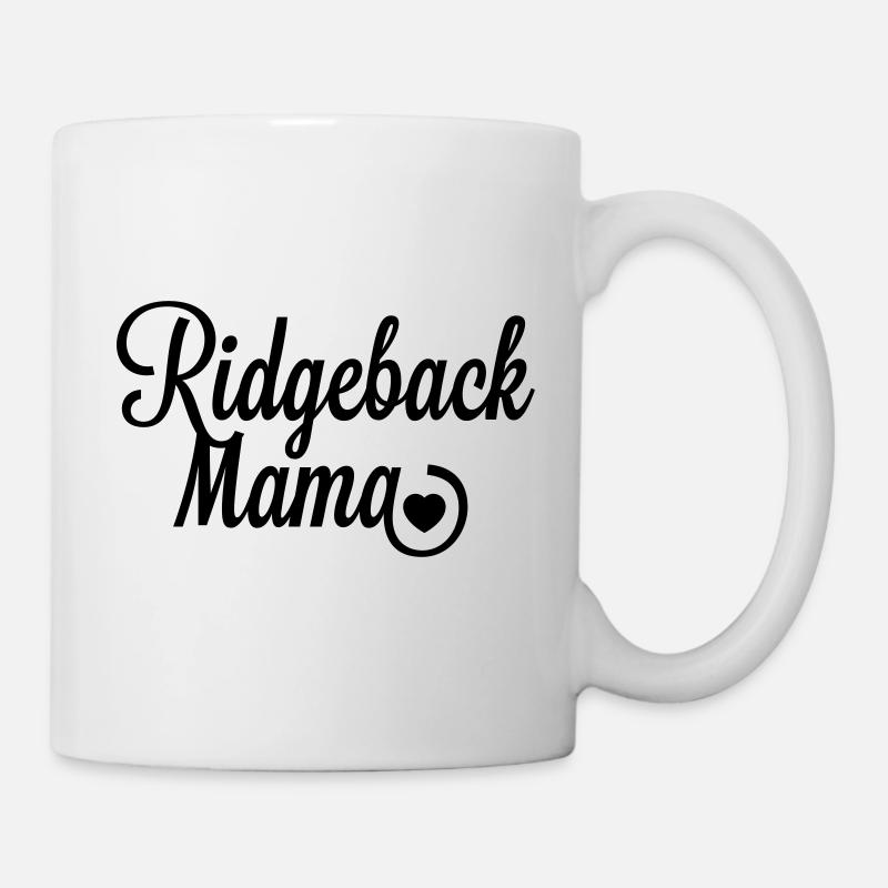 Rhodesian Ridgeback Mama mit Herz - Tasse - Weiß