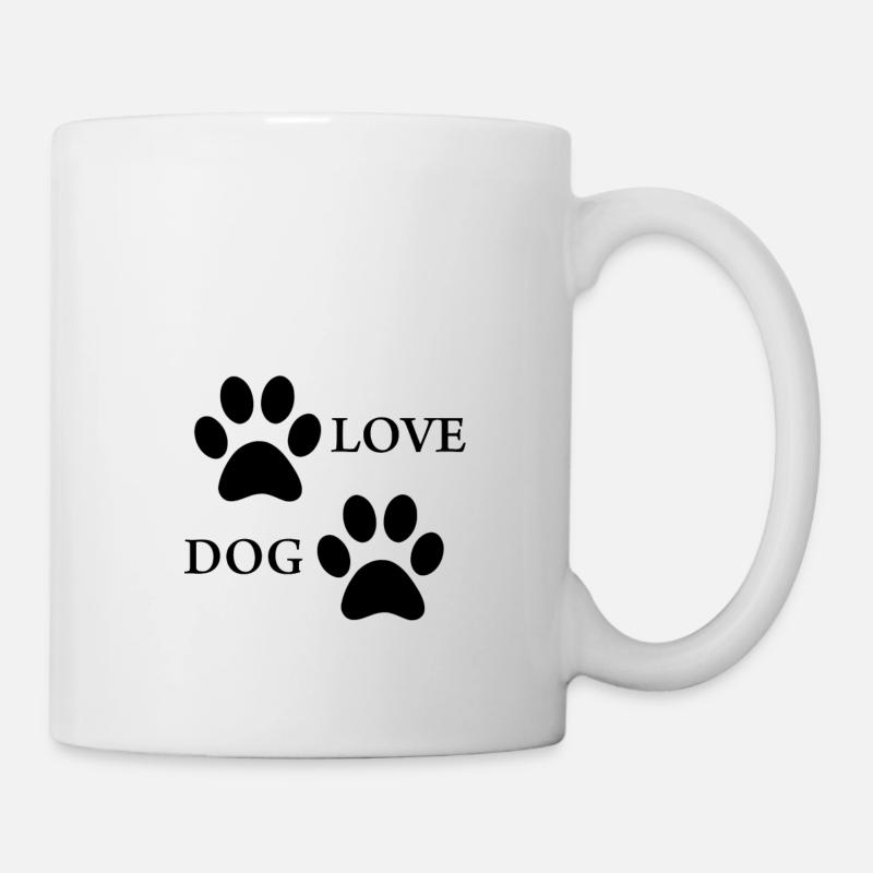 Hundepfoten - Tasse - Weiß