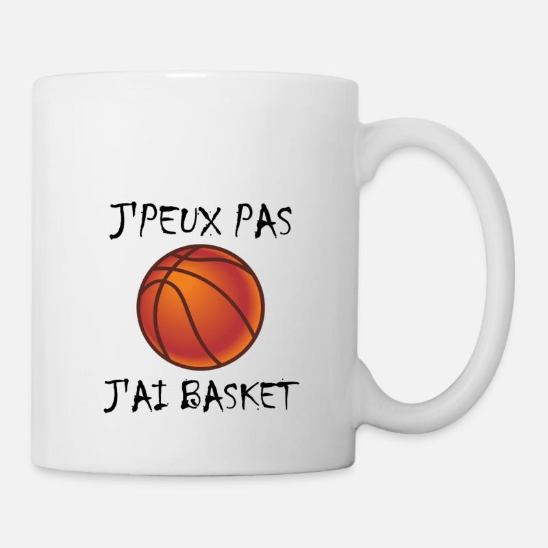 j'peux pas j'ai basket - Mug blanc - blanc