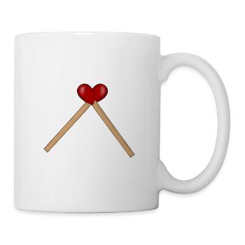 Heart matches - Mug - white - Right