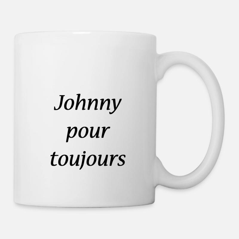 johnny pour toujours - Mug blanc - blanc