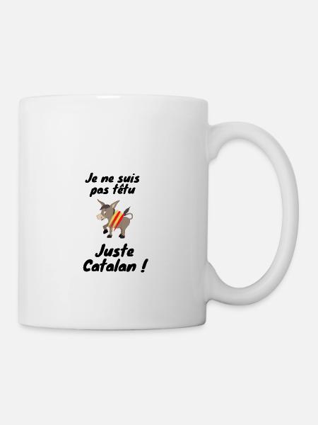 Je ne suis pas têtu juste catalan - Mug blanc - blanc