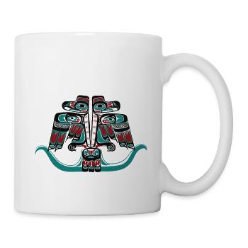 Haida Tlingit Indianer Donnervogel - Tasse - Weiß - Rechts