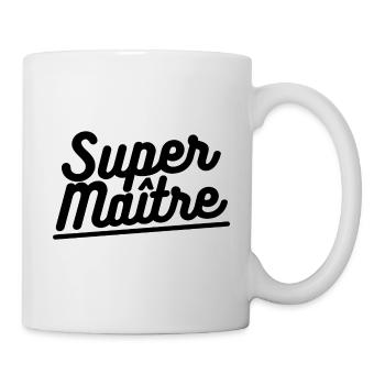 t shirt super maitre. cadeau maître - Mug blanc - blanc - Droite