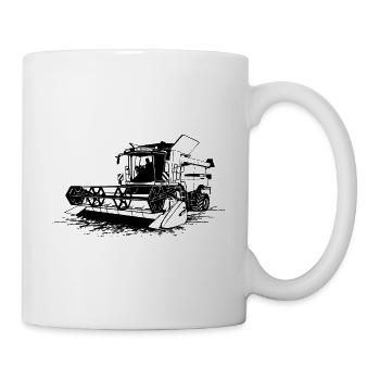 Mähdrescher - Combine harvester - Tasse - Weiß - Rechts