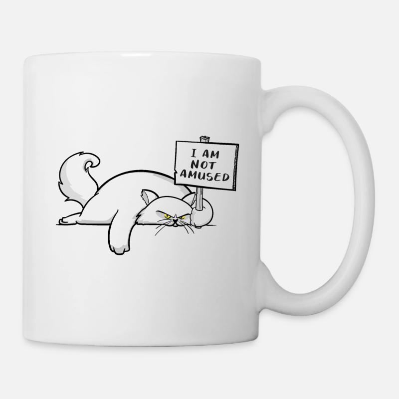 Angry Cat - Tasse - Weiß