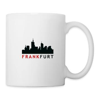 Frankfurt Skyline Rotschwarz - Tasse - Weiß - Rechts