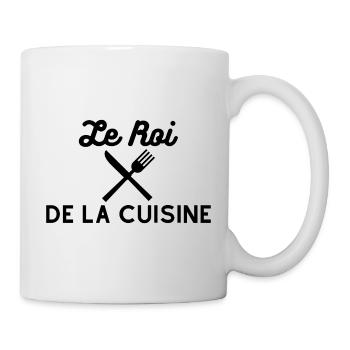 t-shirt cuisine Le rois de la cuisine. cadeau - Mug blanc - blanc - Droite