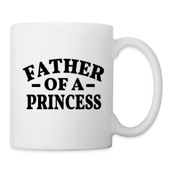 father daughter little princess proud dad father - Mug - white - Right