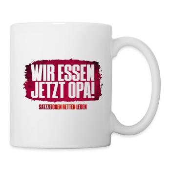 Satzzeichen retten Leben! - Tasse - Weiß - Rechts