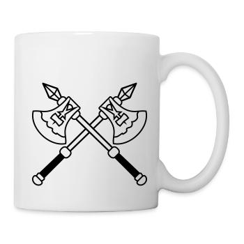 Gekreuzte Krieger Aexte - Tasse - Weiß - Rechts