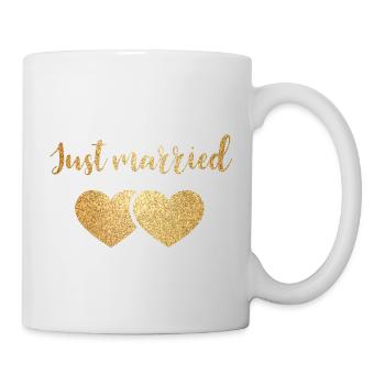 just married 2hearts - Mug - white - Right