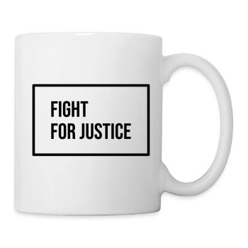 Lutte pour la justice - Mug blanc - blanc - Droite