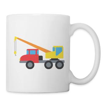 Truck Kran - Tasse - Weiß - Rechts