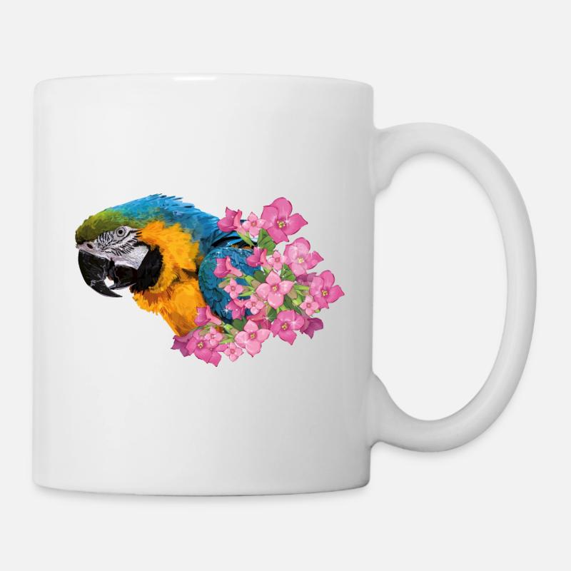 Ara bleu et jaune - Mug blanc - blanc