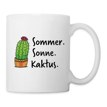 Sommer Sonne Kaktus Life mein kleiner grüner - Tasse - Weiß - Rechts