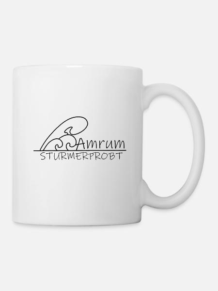 Amrum - Sturmerprobt, schwarz - Tasse - Weiß