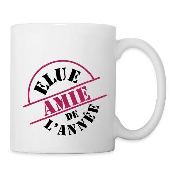 Elue Amie de l'année - Mug blanc - blanc - Droite