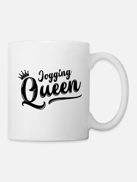 Jogging Queen Königin Joggen Laufen Sport Geschenk - Tasse - Weiß