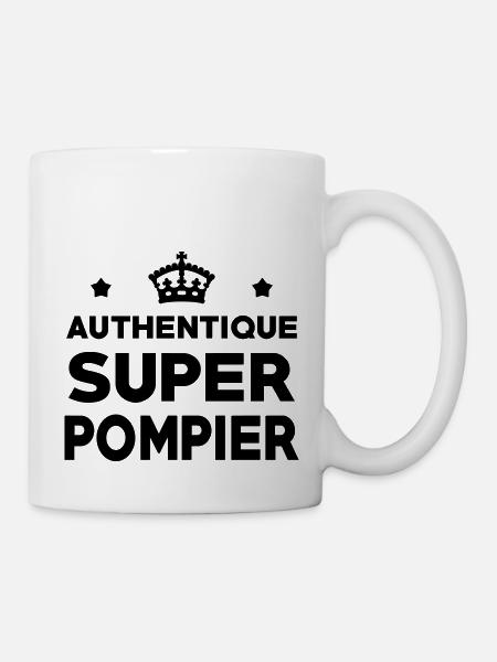 Authentique Super Pompier - Mug blanc - blanc