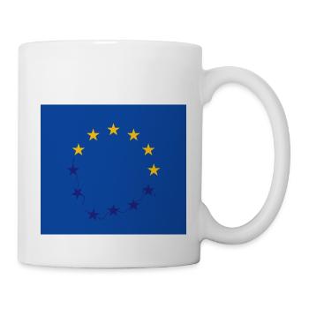 Conception pessimiste du drapeau de l’Union européenne - Mug blanc - blanc - Droite