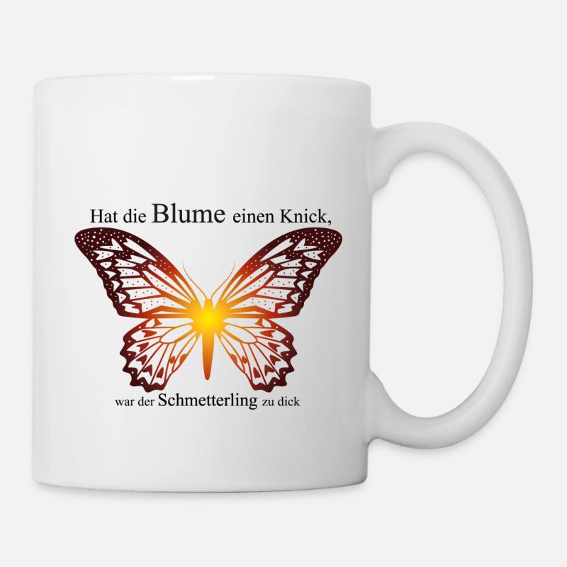 Schmetterling - Tasse - Weiß