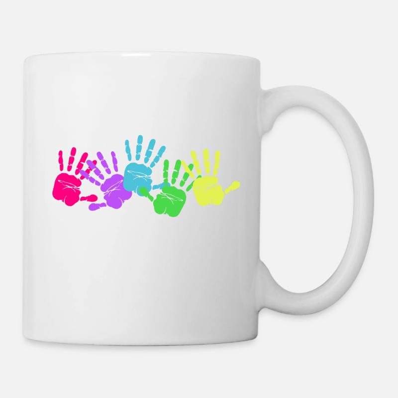 Impressions à la main - Mug blanc - blanc