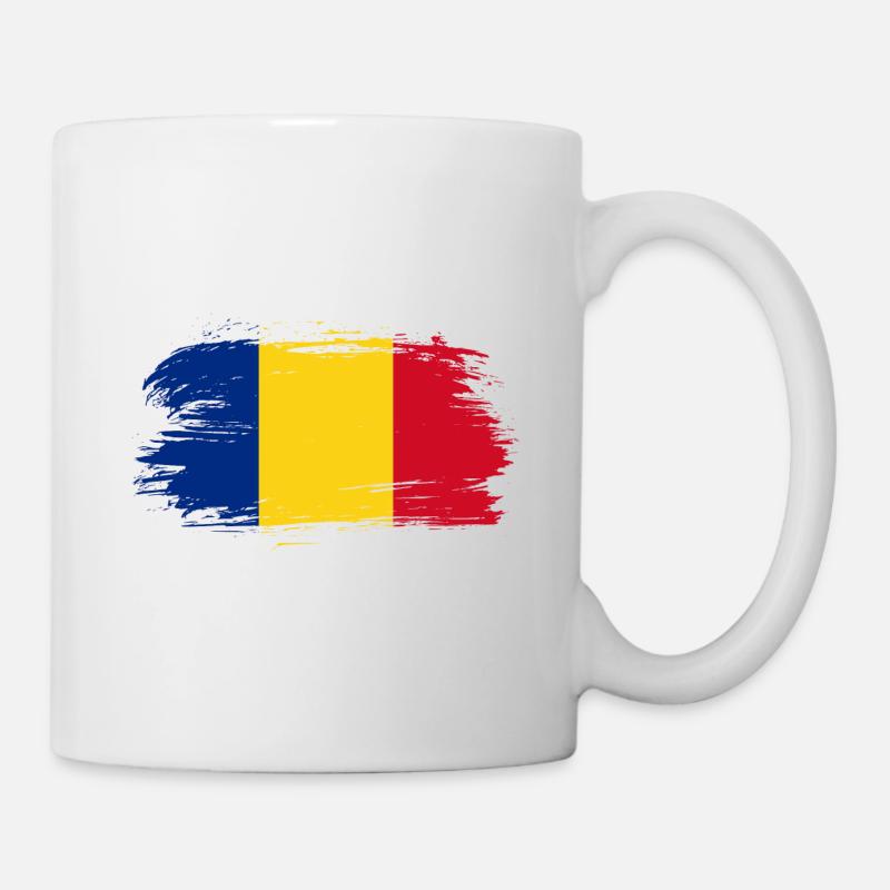 Romania Flag - Mug - white