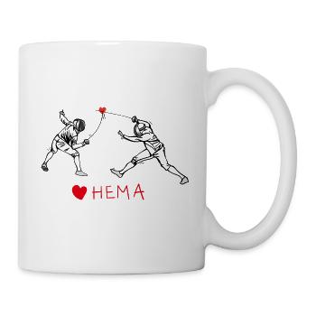 HEMA Fechten, Schwertkampf, Schwertkampf - Tasse - Weiß - Rechts