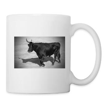 Stier Camarguais Foto schwarz-weiß - Tasse - Weiß - Rechts