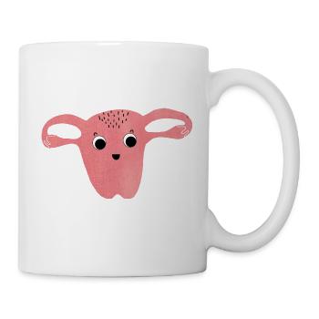 Lebensgebärmutter - Tasse - Weiß - Rechts