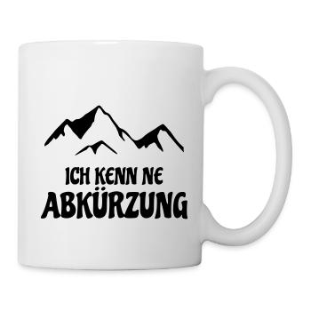 ich kenn ne Abkürzung Berge - Tasse - Weiß - Rechts