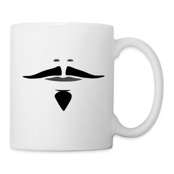 Musketier D'Artagnan Schnurrbart Schwarze Barbichette - Tasse - Weiß - Rechts
