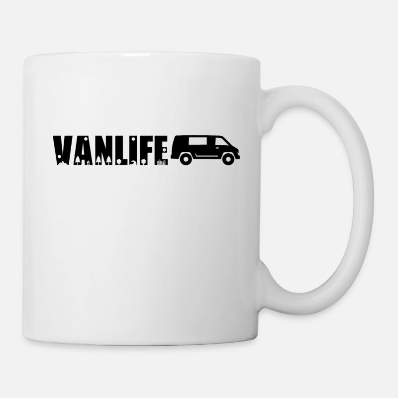 Van life Paysage camionnette fourgon - Mug blanc - blanc